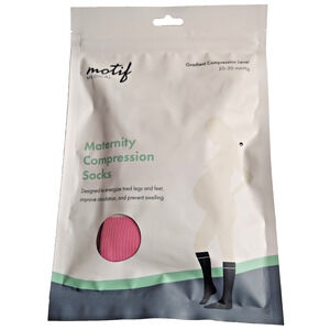 Motif Medical Maternity Compression Socks 20- 30 mmHg Size M Pregnancy Knee High